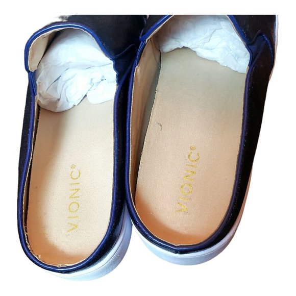 VIONIC Purple Metallic Leather Sneakers Slip On Dakota Mules Size 10 US runs WD - Picture 7 of 11